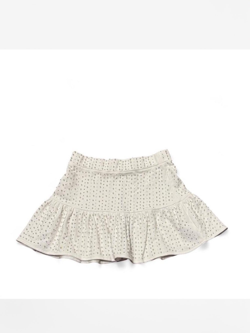 Women’s Queen of Sparkles Ruffle Mini Skirt - White